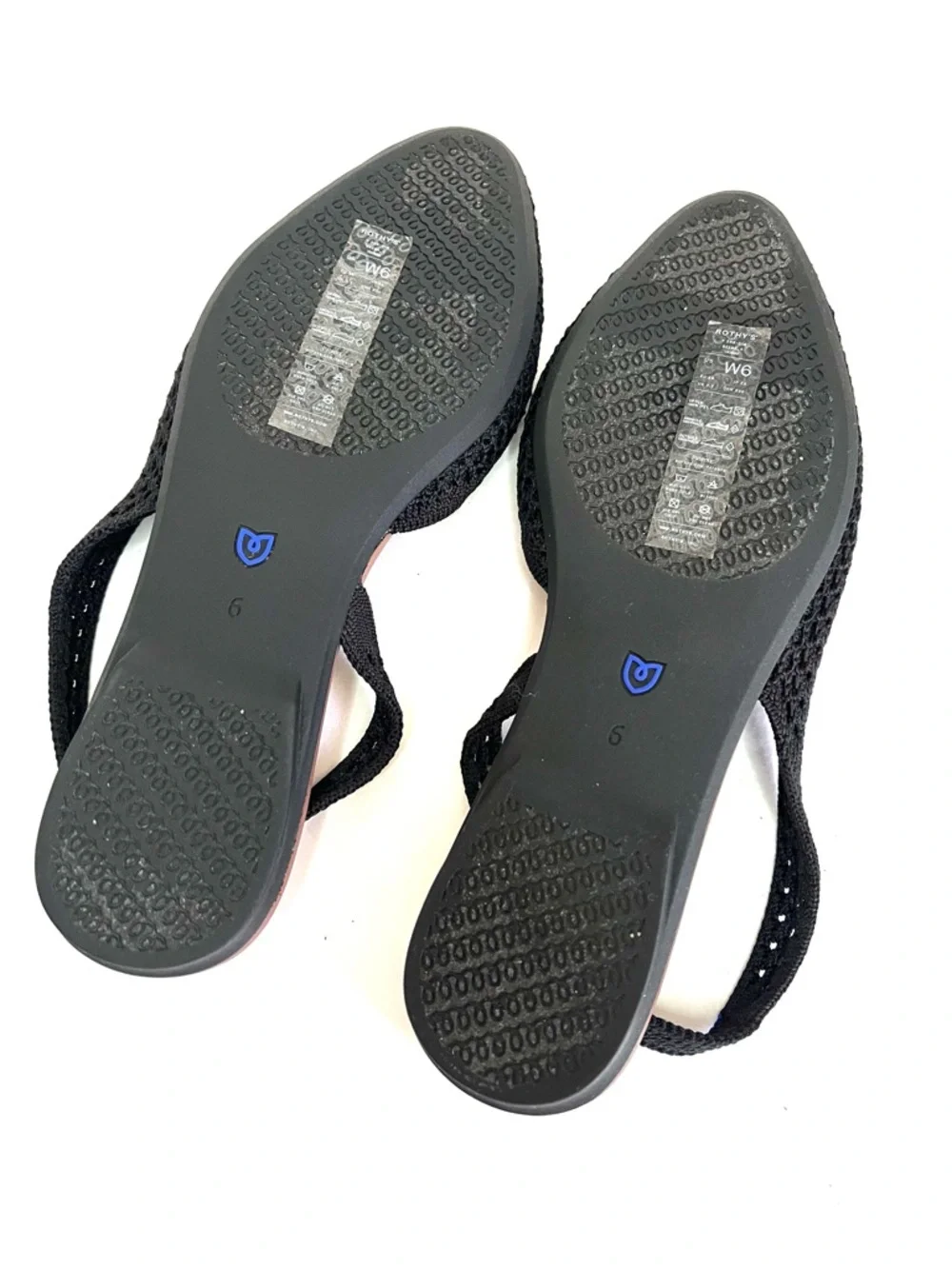 Rothy’s The Almond Slingback in Black - Sz 6 - Picture 9 of 10